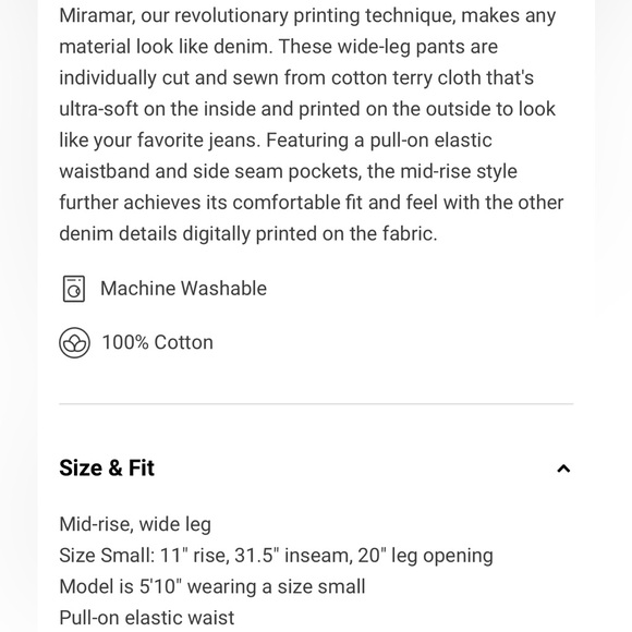 Rag & Bone Miramar Wide Leg Sweatpant Jeans - NWT - Picture 12 of 12